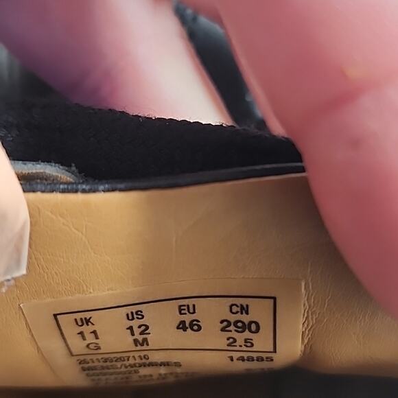 CLARKS TOUAREG VIBE BLACK LEATHER OXFORDS MENS 12 M GUC MADE IN INDIA - Picture 5 of 16